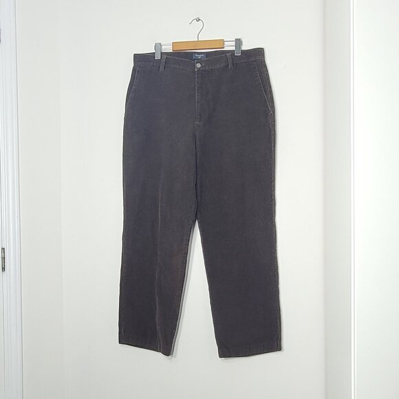 Dockers Men's Brown 100% Cotton Blend High Rise Straight Leg Pant Size W36 L32 - Picture 1 of 14